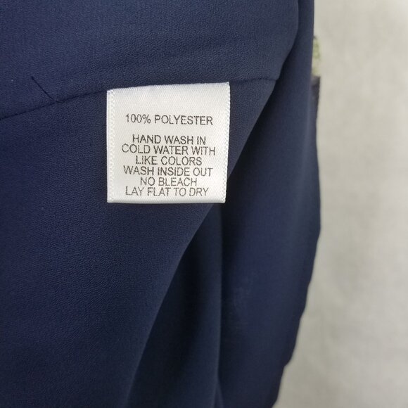 GIBSON LOOK Blouse Women XS One Shoulder Tie Waist Black Floral Side Zip Top NEW - Picture 13 of 16